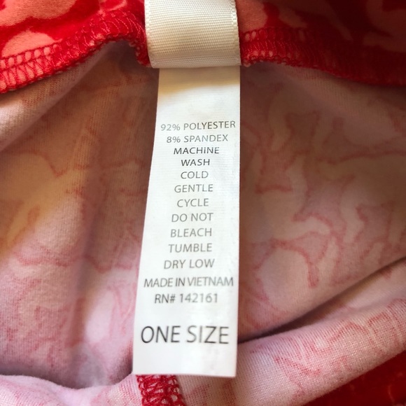 NWOT Lularoe one size red Cupid arrows Valentine’s leggings - Picture 3 of 5